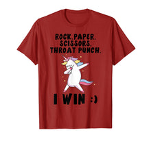 Ladda upp bild till gallerivisning, Funny shirts V-neck Tank top Hoodie sweatshirt usa uk au ca gifts for Rock paper scissors throat punch I win Unicorn T-Shirt 224809

