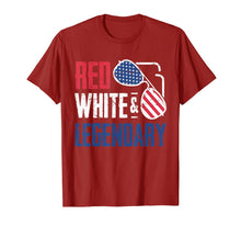 Ladda upp bild till gallerivisning, Red White Legendary American Sunglasses 4th of July Shirt 1012338
