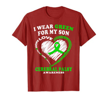 Ladda upp bild till gallerivisning, Funny shirts V-neck Tank top Hoodie sweatshirt usa uk au ca gifts for Cerebral Palsy Shirt For Dad/Mom - I Wear Green For My Son 2082020
