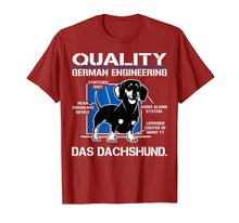 Ladda upp bild till gallerivisning, Funny shirts V-neck Tank top Hoodie sweatshirt usa uk au ca gifts for Quality German Engineering Das Dachshund - Doxie T shirt 203099
