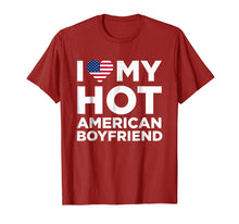 Ladda upp bild till gallerivisning, Funny shirts V-neck Tank top Hoodie sweatshirt usa uk au ca gifts for I Love My Hot American Boyfriend Cute Relationship T-Shirt 2693981
