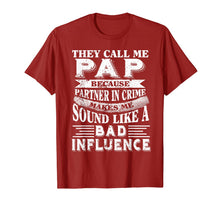 Ladda upp bild till gallerivisning, They call me Pap because partner in crime tshirt 170890
