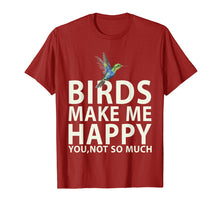 Ladda upp bild till gallerivisning, Funny shirts V-neck Tank top Hoodie sweatshirt usa uk au ca gifts for Bird Lovers for Bird Gifts Make me Happy T Shirt 2993540
