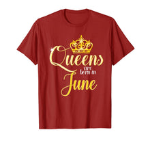 Ladda upp bild till gallerivisning, Queens Are Born In June Women Birthday Gift T-Shirt 216532

