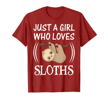Ladda upp bild till gallerivisning, Funny shirts V-neck Tank top Hoodie sweatshirt usa uk au ca gifts for Just a Girl Who Loves Sloths - Lazy Sloth Lover T-Shirt Gift 3542689
