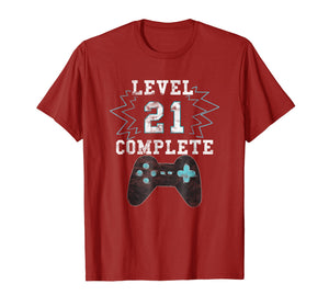21st Birthday Video Game Humor Tee Funny Gamer Gifts T Shirt