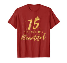 Ladda upp bild till gallerivisning, Funny shirts V-neck Tank top Hoodie sweatshirt usa uk au ca gifts for 15th Birthday Shirt for Teen Girl - 15 and Beautiful Gifts 598245
