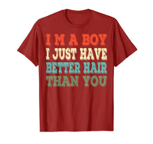 Ladda upp bild till gallerivisning, Funny shirts V-neck Tank top Hoodie sweatshirt usa uk au ca gifts for I'm a boy i just have better hair than you Vintage T-shirt 754607
