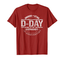 Ladda upp bild till gallerivisning, WW2 D-Day 75th Anniversary 1944-2019 Omaha Utah Beach T-Shirt 128829
