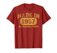 Ladda upp bild till gallerivisning, Funny shirts V-neck Tank top Hoodie sweatshirt usa uk au ca gifts for Made in 1957 Shirt 62 year old 1957 Birthday gift 62nd Bday 1448248
