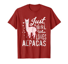 Ladda upp bild till gallerivisning, Funny shirts V-neck Tank top Hoodie sweatshirt usa uk au ca gifts for LVGTeam: Just a Girl Who Loves ALPACAS t-shirt 1569582
