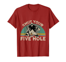 Ladda upp bild till gallerivisning, Funny shirts V-neck Tank top Hoodie sweatshirt usa uk au ca gifts for Shut Your Five Hole Funny Hockey Vintage Design T-Shirt 264027
