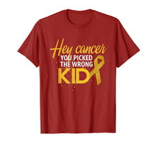 Ladda upp bild till gallerivisning, Funny shirts V-neck Tank top Hoodie sweatshirt usa uk au ca gifts for Hey Cancer You Picked The Wrong Kid | Childhood Cancer Shirt 2779085
