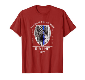 Funny shirts V-neck Tank top Hoodie sweatshirt usa uk au ca gifts for 2019 National Police Week K9 Unit Thin Blue Line Cop Gifts 3705010