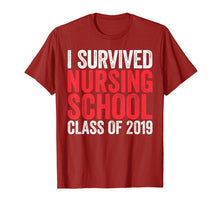 Ladda upp bild till gallerivisning, Funny shirts V-neck Tank top Hoodie sweatshirt usa uk au ca gifts for I Survived Nursing School T-Shirt Class of 2019 Graduation 1556471
