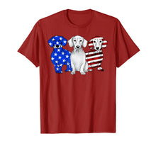 Ladda upp bild till gallerivisning, Dachshund Breed Dog America Flag Patriot T Shirt T-Shirt 258665
