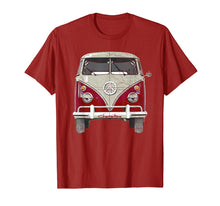 Ladda upp bild till gallerivisning, Vintage 1960s Hippie Red Micro Bus Van T-Shirt Gift
