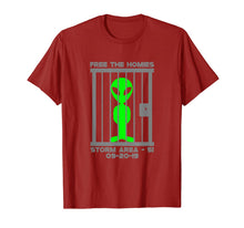 Ladda upp bild till gallerivisning, Free the homies jail Area 51 Alien Shirt gift funny fun T-Shirt 94476
