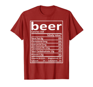 Funny shirts V-neck Tank top Hoodie sweatshirt usa uk au ca gifts for Beer Nutrition Thanksgiving Costume Food Facts Xmas Gifts T-Shirt 635134