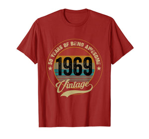 Awesome Since 1969 T-Shirt 50th Birthday Gifts 50 Year Old T-Shirt 104251