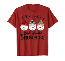 Ladda upp bild till gallerivisning, Chillin&#39; With My 2nd Grade Snowmies Christmas Teacher Gifts T-Shirt-1679960
