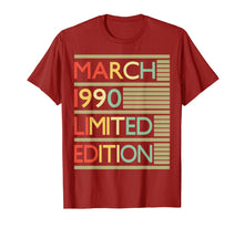 Ladda upp bild till gallerivisning, 30 Years Old Shirt 30th Birthday Gifts Women Men March 1990 T-Shirt-73700
