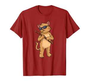 Cat Bassoon Shirt Women Men Jazz Music Cat Gifts Bassoonist T-Shirt-4003634