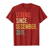 Ladda upp bild till gallerivisning, 8 years old Gifts Shirt- Legend Since December 2011 T-Shirt 563297
