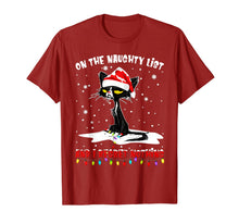Ladda upp bild till gallerivisning, Funny shirts V-neck Tank top Hoodie sweatshirt usa uk au ca gifts for On The Naughty List And I Regret Nothing cat Christmas gift T-Shirt 86834
