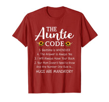 Ladda upp bild till gallerivisning, Funny Family Matching Gifts For Aunt The Auntie Code T-Shirt-3161373
