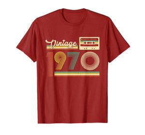 50th Birthday Gifts Cassette Vintage 1970 50 Years Old T-Shirt-160783