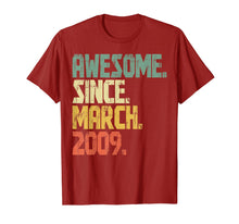 Ladda upp bild till gallerivisning, 11 years old Gifts Shirt Awesome Since March 2009 T-Shirt336366
