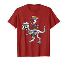 Ladda upp bild till gallerivisning, Halloween LGBT Tshirt T Rex Dinosaur Skeleton Gay Pride T-Shirt 253456
