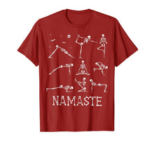 Ladda upp bild till gallerivisning, Funny Namaste Skeleton Yoga Skull Halloween Hippie Peace T-Shirt 297645
