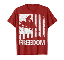 Ladda upp bild till gallerivisning, Snowmobile T Shirt Snowmobiling Freedom Flag-365744
