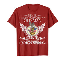 Ladda upp bild till gallerivisning, Never Underestimate An Old Man US Navy Veteran T-shirt Gift 128294
