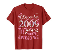 Ladda upp bild till gallerivisning, Birthday Gifts Floral Tee for Girls Born in December 2009 T-Shirt 1469641
