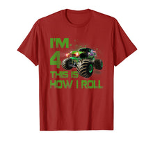 Ladda upp bild till gallerivisning, Im 4 This Is How I Roll 4 Years Old 4th Birthday T-Shirt 120273
