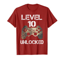 Ladda upp bild till gallerivisning, Level 10 Unlocked Boys 10th Birthday 10 Year Old Gamer Gift  T-Shirt 462617
