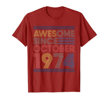 Ladda upp bild till gallerivisning, Awesome Since October 1974 Bday Gifts 45th Birthday T-Shirt 590000
