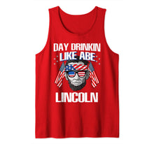 Ladda upp bild till gallerivisning, Day Drinkin Like Lincoln T Shirt Abraham Merica 4th of July Tank Top 105323
