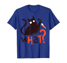 Ladda upp bild till gallerivisning, Funny Killer Cat With Knife Halloween Costume Men Women Gift T-Shirt 376153
