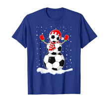Ladda upp bild till gallerivisning, Funny shirts V-neck Tank top Hoodie sweatshirt usa uk au ca gifts for Soccer Ball Snowman Santa Hat Funny Christmas T-Shirt 466704
