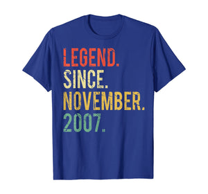 Funny shirts V-neck Tank top Hoodie sweatshirt usa uk au ca gifts for 12 years old Gifts Shirt- Legend Since November 2007 T-Shirt 126109