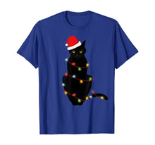 Ladda upp bild till gallerivisning, Funny shirts V-neck Tank top Hoodie sweatshirt usa uk au ca gifts for Black Cat Christmas Light Funny Cat Lover Catfather Mom Dad T-Shirt 429606
