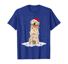 Ladda upp bild till gallerivisning, Funny shirts V-neck Tank top Hoodie sweatshirt usa uk au ca gifts for Golden retriever Santa Christmas Tree Lights Xmas Gifts T-Shirt 740329
