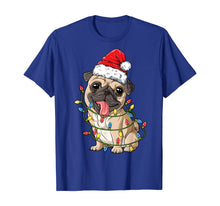 Ladda upp bild till gallerivisning, Funny shirts V-neck Tank top Hoodie sweatshirt usa uk au ca gifts for Pug Christmas Tree Lights Santa Dog Xmas Gifts Boys Pugmas T-Shirt 180692
