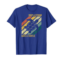 Ladda upp bild till gallerivisning, Skip A Straw Save A Turtle Vintage Retro T-Shirt T-Shirt 232920
