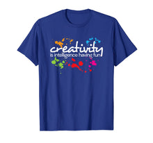 Ladda upp bild till gallerivisning, Creativity is intelligence having fun colorful art t-shirt 210093

