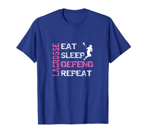 Funny shirts V-neck Tank top Hoodie sweatshirt usa uk au ca gifts for Girls Lacrosse T Shirt Lax Gear Gifts Eat Sleep Defend 2035488